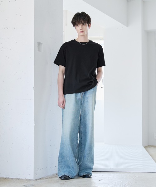 ASTRONOMY(アストロノミー)の「ESSENTIAL COTTON CROPPED T-SHIRT(Tシャツ/カットソー・メンズ・ブラック/ホワイト/ブラック系/ブラウン系/グレー系・S/M/L/XL)」の21枚目の写真