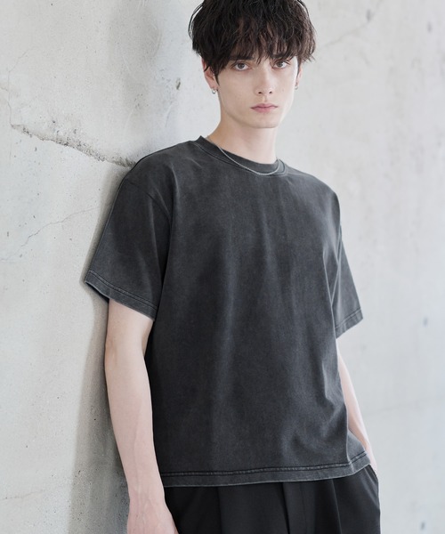 ASTRONOMY(アストロノミー)の「ESSENTIAL COTTON CROPPED T-SHIRT(Tシャツ/カットソー・メンズ・ブラック/ホワイト/ブラック系/ブラウン系/グレー系・S/M/L/XL)」の20枚目の写真