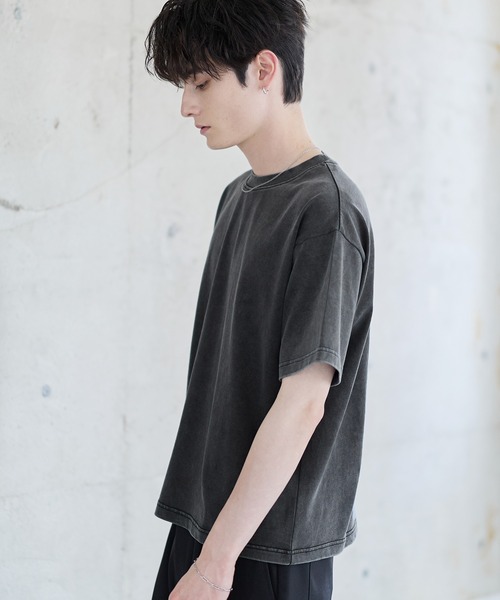 ASTRONOMY(アストロノミー)の「ESSENTIAL COTTON CROPPED T-SHIRT(Tシャツ/カットソー・メンズ・ブラック/ホワイト/ブラック系/ブラウン系/グレー系・S/M/L/XL)」の19枚目の写真