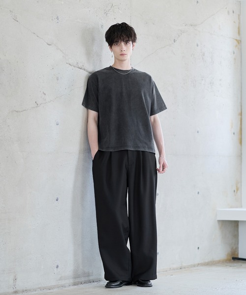 ASTRONOMY(アストロノミー)の「ESSENTIAL COTTON CROPPED T-SHIRT(Tシャツ/カットソー・メンズ・ブラック/ホワイト/ブラック系/ブラウン系/グレー系・S/M/L/XL)」の15枚目の写真