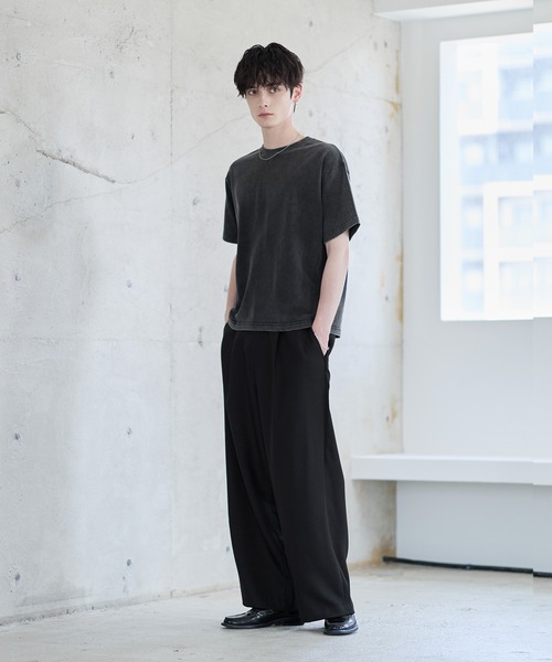 ASTRONOMY(アストロノミー)の「ESSENTIAL COTTON CROPPED T-SHIRT(Tシャツ/カットソー・メンズ・ブラック/ホワイト/ブラック系/ブラウン系/グレー系・S/M/L/XL)」の14枚目の写真