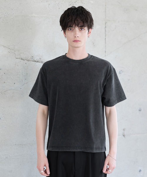 ASTRONOMY(アストロノミー)の「ESSENTIAL COTTON CROPPED T-SHIRT(Tシャツ/カットソー・メンズ・ブラック/ホワイト/ブラック系/ブラウン系/グレー系・S/M/L/XL)」の13枚目の写真