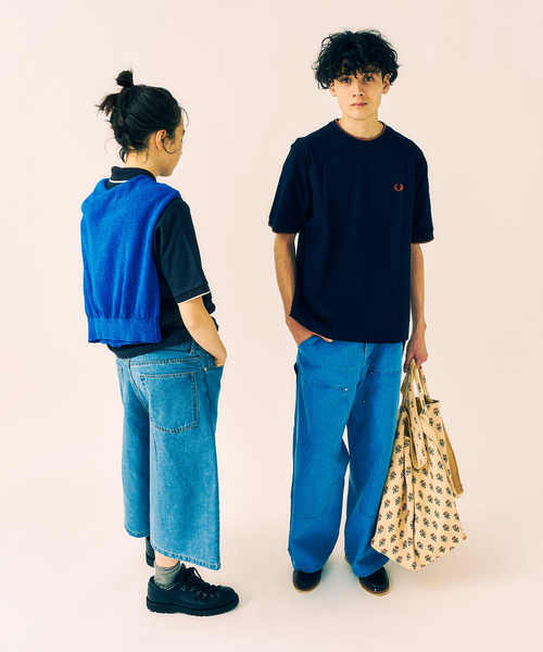 【新品】FRED PERRY 417別注 Tシャツ（ナチュラル_Ｌサイズ） フォーワンセブン エディフィス 417 EDIFICE FRED PERRY 417別注