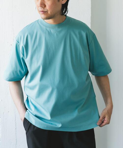 URBAN RESEARCH DOORS（アーバンリサーチドアーズ）の「『UR TECH』サマシェア クルーネックTシャツ（Tシャツ/カットソー・メンズ・ホワイト/ブラック系その他/ブラック/ライトブルー・MEDIUM/LARGE/X-LARGE）」の21枚目の写真