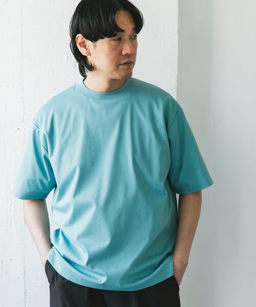 URBAN RESEARCH DOORS（アーバンリサーチドアーズ）の「『UR TECH』サマシェア クルーネックTシャツ（Tシャツ/カットソー・メンズ・ホワイト/ブラック系その他/ブラック/ライトブルー・MEDIUM/LARGE/X-LARGE）」の20枚目の写真