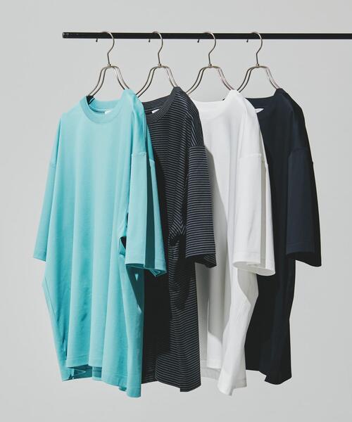 URBAN RESEARCH DOORS（アーバンリサーチドアーズ）の「『UR TECH』サマシェア クルーネックTシャツ（Tシャツ/カットソー・メンズ・ホワイト/ブラック系その他/ブラック/ライトブルー・MEDIUM/LARGE/X-LARGE）」の13枚目の写真