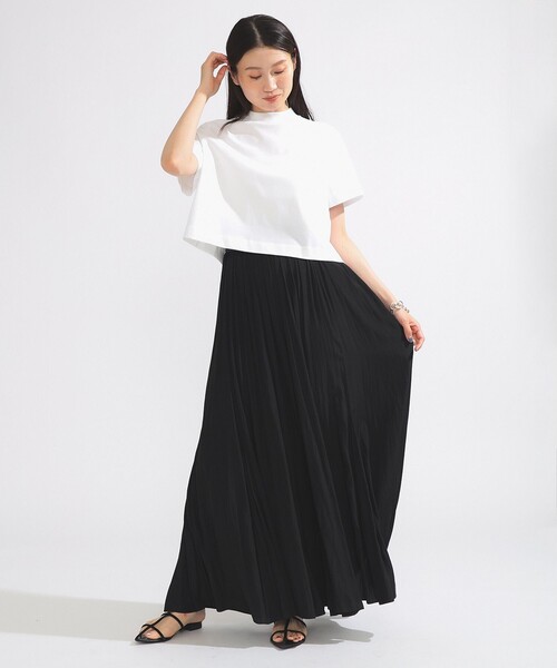 Demi-Luxe BEAMS(デミルクス ビームス)の「モックネック ショート Tシャツ(Tシャツ/カットソー・レディース・ブラック/ホワイト/グリーン系その他5・ONE SIZE)」の16枚目の写真