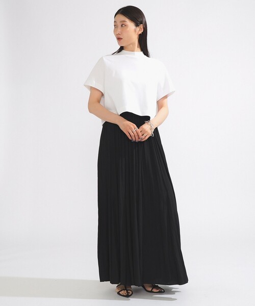 Demi-Luxe BEAMS(デミルクス ビームス)の「モックネック ショート Tシャツ(Tシャツ/カットソー・レディース・ブラック/ホワイト/グリーン系その他5・ONE SIZE)」の17枚目の写真