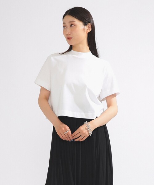 Demi-Luxe BEAMS(デミルクス ビームス)の「モックネック ショート Tシャツ(Tシャツ/カットソー・レディース・ブラック/ホワイト/グリーン系その他5・ONE SIZE)」の19枚目の写真