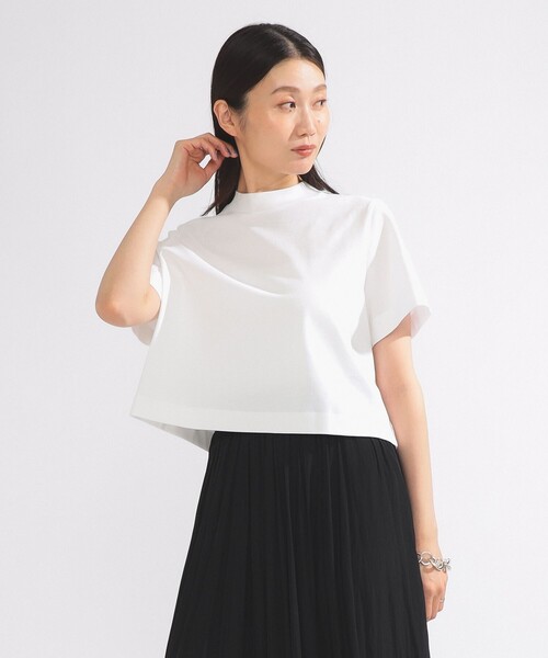 Demi-Luxe BEAMS(デミルクス ビームス)の「モックネック ショート Tシャツ(Tシャツ/カットソー・レディース・ブラック/ホワイト/グリーン系その他5・ONE SIZE)」の20枚目の写真