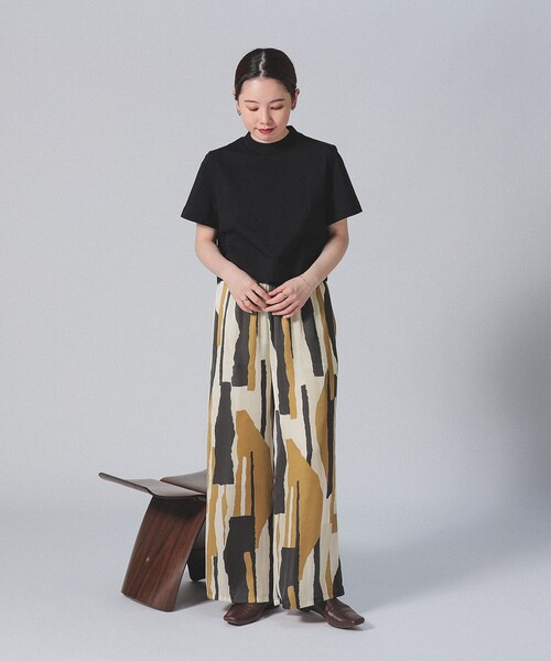 Demi-Luxe BEAMS(デミルクス ビームス)の「モックネック ショート Tシャツ(Tシャツ/カットソー・レディース・ブラック/ホワイト/グリーン系その他5・ONE SIZE)」の22枚目の写真