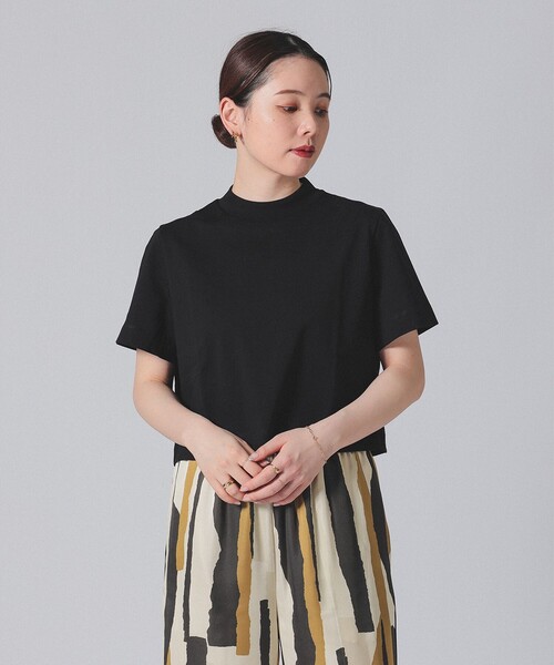 Demi-Luxe BEAMS(デミルクス ビームス)の「モックネック ショート Tシャツ(Tシャツ/カットソー・レディース・ブラック/ホワイト/グリーン系その他5・ONE SIZE)」の12枚目の写真