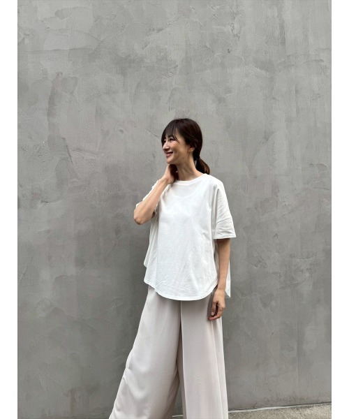 Day and Grade(デイアンドグレイド)の「【前田ゆかセレクト】バッグロゴTシャツ(Tシャツ/カットソー・レディース・ホワイト/ブラック・FREE)」の5枚目の写真