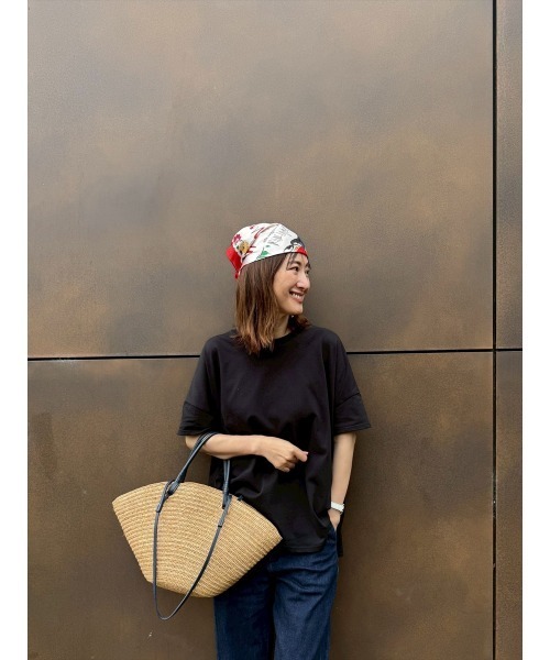 Day and Grade(デイアンドグレイド)の「【前田ゆかセレクト】バッグロゴTシャツ(Tシャツ/カットソー・レディース・ホワイト/ブラック・FREE)」の6枚目の写真