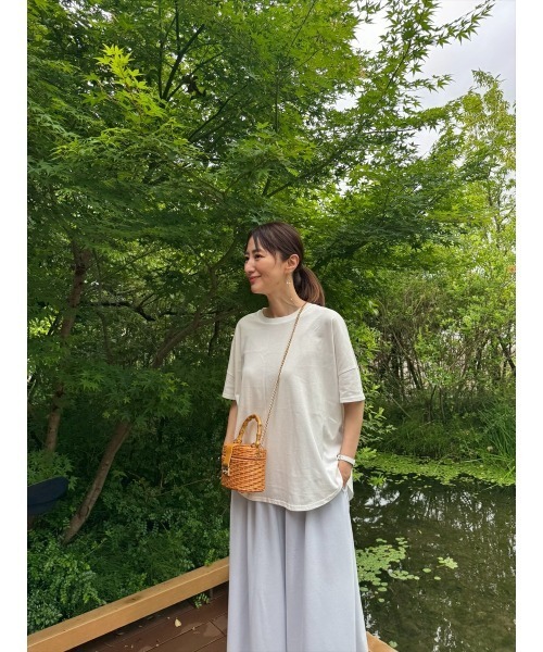 Day and Grade(デイアンドグレイド)の「【前田ゆかセレクト】バッグロゴTシャツ(Tシャツ/カットソー・レディース・ホワイト/ブラック・FREE)」の10枚目の写真