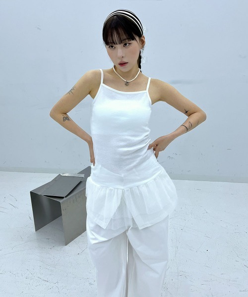 インナー / レイヤードコーデにおすすめ】 ドットシースルー