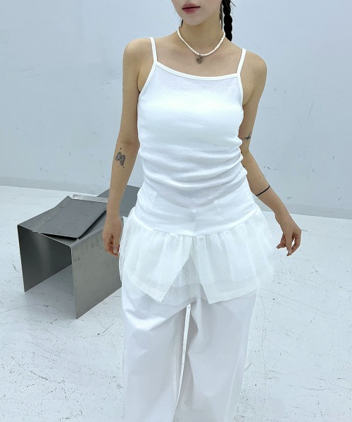 セール】【インナー / レイヤードコーデにおすすめ】 ドットシースルー