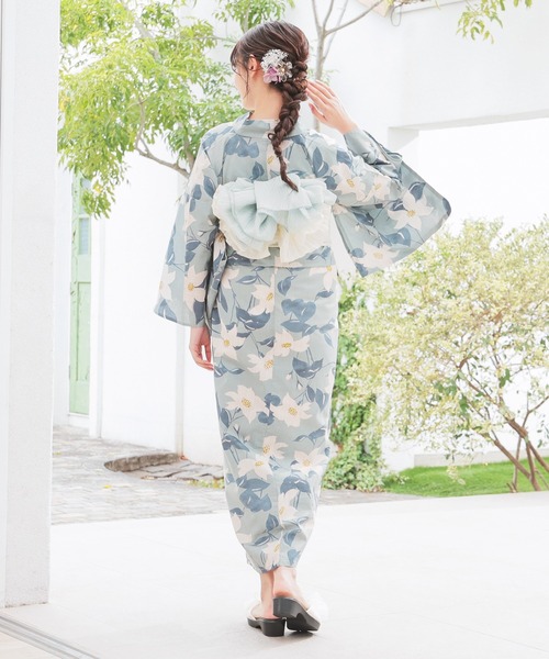 Honeys(ハニーズ)の「兵児帯(和装小物・レディース・スモークピンク/アイボリー/グレイッシュベージュ/グレイッシュブルー/ブラウン・F)」の13枚目の写真