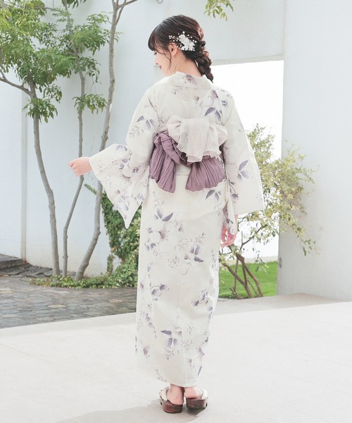 Honeys(ハニーズ)の「兵児帯(和装小物・レディース・スモークピンク/アイボリー/グレイッシュベージュ/グレイッシュブルー/ブラウン・F)」の19枚目の写真