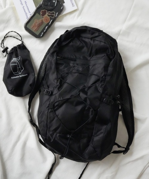 Port（ポート）の「【 Port / ポート 】 パッカブル デイリー ナイロンリュック #（バックパック/リュック・レディース・ブラック/グレー・FREE）」の3枚目の写真