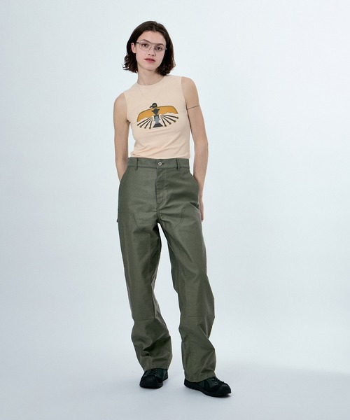 M TO R(ムウトアール)の「SECONDSKIN NUDE PEACE N/S TOPS(タンクトップ・レディース・ブラック/ベージュ・40/38)」の5枚目の写真