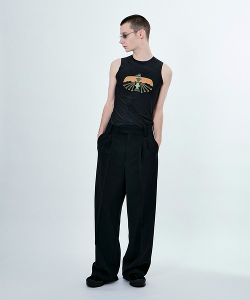 M TO R(ムウトアール)の「SECONDSKIN NUDE PEACE N/S TOPS(タンクトップ・レディース・ブラック/ベージュ・40/38)」の8枚目の写真