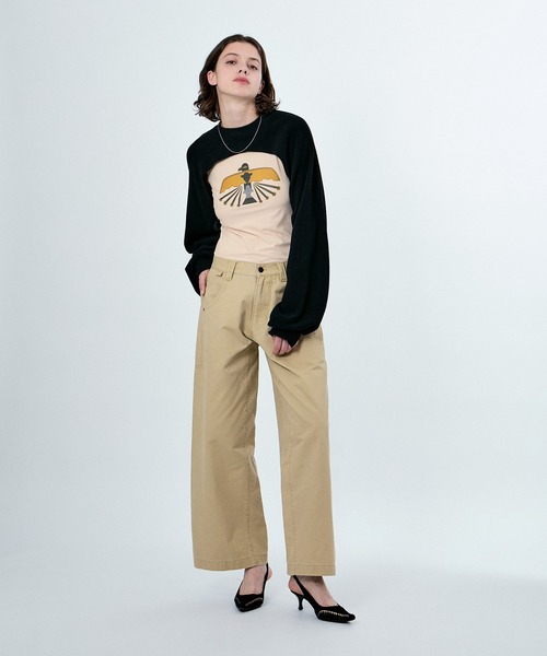 M TO R(ムウトアール)の「SECONDSKIN NUDE PEACE N/S TOPS(タンクトップ・レディース・ブラック/ベージュ・40/38)」の11枚目の写真