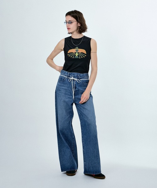 M TO R(ムウトアール)の「SECONDSKIN NUDE PEACE N/S TOPS(タンクトップ・レディース・ブラック/ベージュ・40/38)」の12枚目の写真