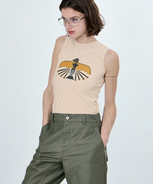 M TO R(ムウトアール)の「SECONDSKIN NUDE PEACE N/S TOPS(タンクトップ・レディース・ブラック/ベージュ・40/38)」の19枚目の写真