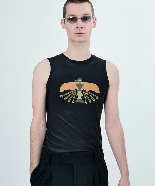 M TO R(ムウトアール)の「SECONDSKIN NUDE PEACE N/S TOPS(タンクトップ・レディース・ブラック/ベージュ・40/38)」の22枚目の写真