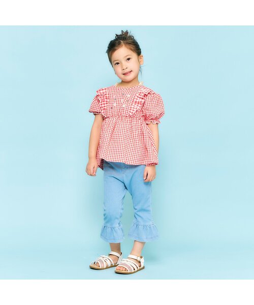 Seraph（セラフ）の「バッククロスチュニック（チュニック・キッズ・ミント/レッド・140/130/120/110/100/90/80）」の5枚目の写真