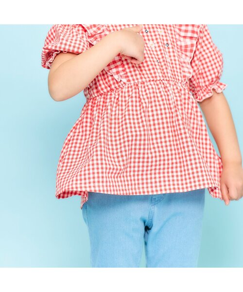 Seraph（セラフ）の「バッククロスチュニック（チュニック・キッズ・ミント/レッド・140/130/120/110/100/90/80）」の8枚目の写真