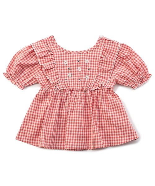 Seraph（セラフ）の「バッククロスチュニック（チュニック・キッズ・ミント/レッド・140/130/120/110/100/90/80）」の10枚目の写真