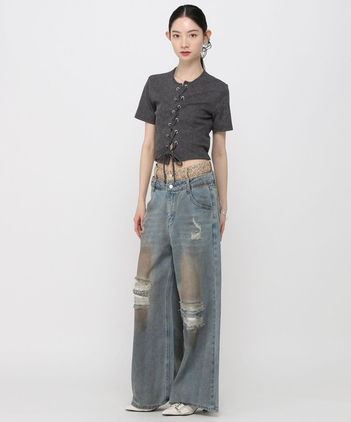 3.3 Field Trip (3.3フィールドトリップ)の「3.3 Field Trip/レオパードWウエストパンツ(デニムパンツ・レディース・その他2・MEDIUM/SMALL)」の5枚目の写真