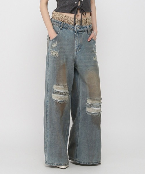 3.3 Field Trip (3.3フィールドトリップ)の「3.3 Field Trip/レオパードWウエストパンツ(デニムパンツ・レディース・その他2・MEDIUM/SMALL)」の7枚目の写真