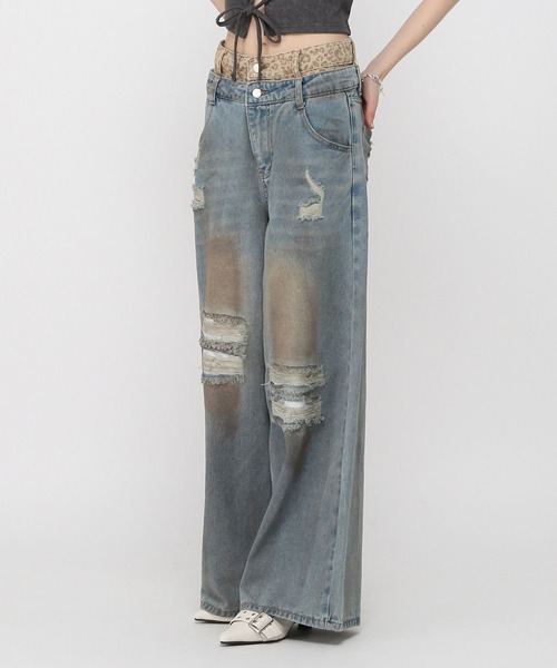 3.3 Field Trip (3.3フィールドトリップ)の「3.3 Field Trip/レオパードWウエストパンツ(デニムパンツ・レディース・その他2・MEDIUM/SMALL)」の8枚目の写真