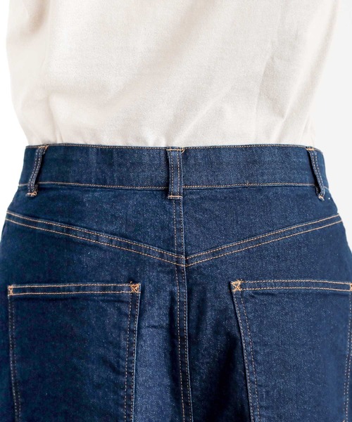 n'OrLABEL(ノアールレーベル)の「【機能素材】『デニムナロースカート』(デニムスカート・レディース・ネイビー/ブルー・S~M/L~LL/3L)」の16枚目の写真