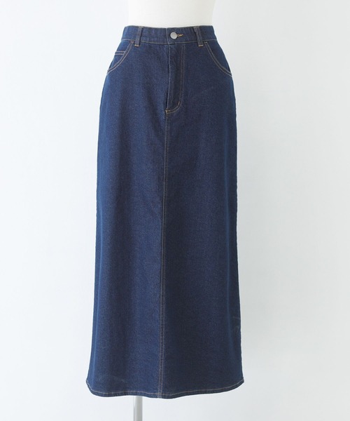n'OrLABEL(ノアールレーベル)の「【機能素材】『デニムナロースカート』(デニムスカート・レディース・ネイビー/ブルー・S~M/L~LL/3L)」の21枚目の写真