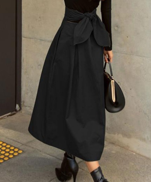 SallyLunn(サリーラン)の「Aラインワイドスカート(スカート・レディース・グリーン/ブラック・MEDIUM/LARGE)」の1枚目の写真