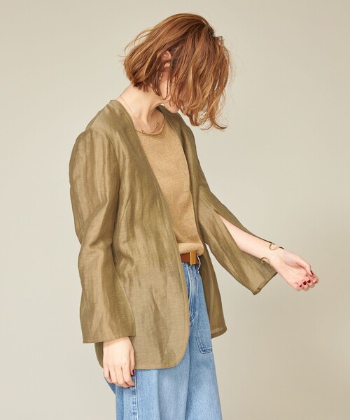 conte ノーカラージャケット conte ノーカラージャケット