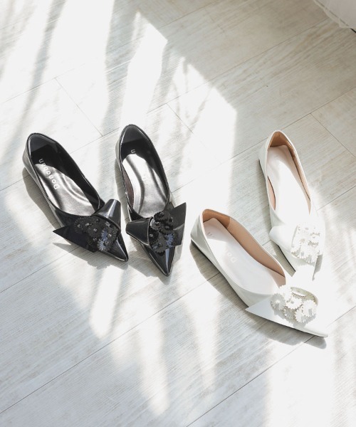 DONOBAN（ドノバン）の「フラワーパンプス（パンプス・レディース・ホワイト/ブラック・22.5cm/23cm/23.5cm/24cm/24.5cm）」の9枚目の写真