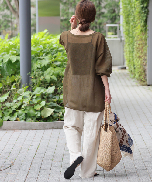 JOURNAL STANDARD relume - ジャーナルスタンダード　キャメルブレンド畔ハーフジッププルオーバー JOURNAL STANDARD relume｜畔リネンニュアンスプルオーバー