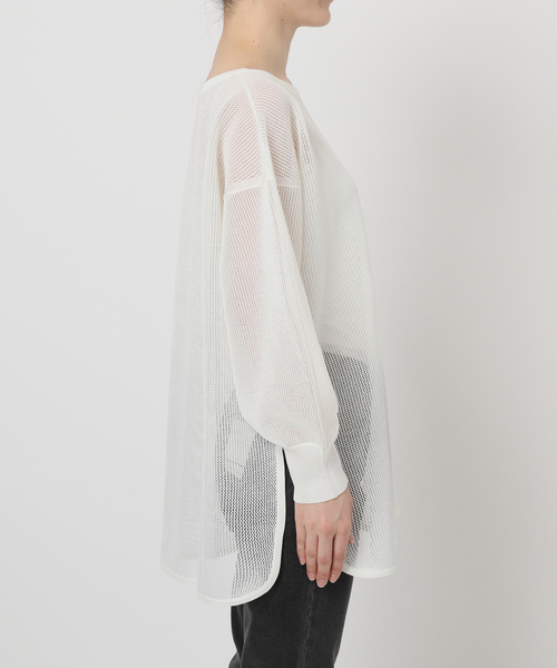 JOURNAL STANDARD relume（ジャーナルスタンダード　レリューム）の「メッシュプルオーバー（ニット/セーター・レディース・カーキ/イエロー/ホワイト・FREE）」の11枚目の写真