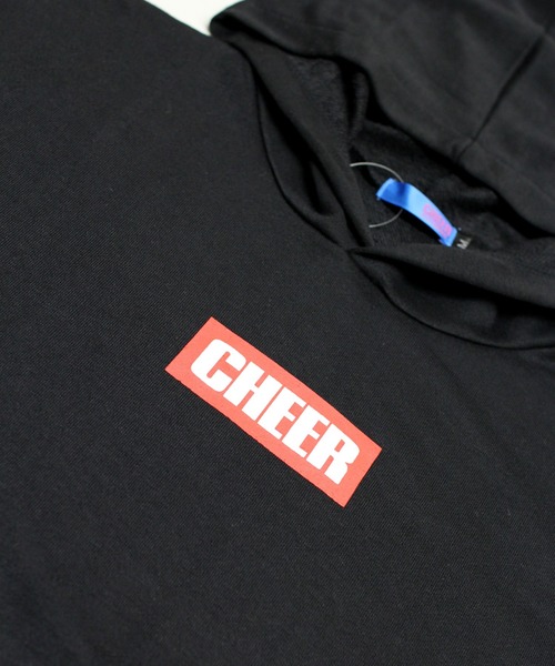 CHEER(チアー)の「ボックスロゴビッグスウェットパーカー(パーカー・レディース・ブラック/グレー・S/M)」の4枚目の写真