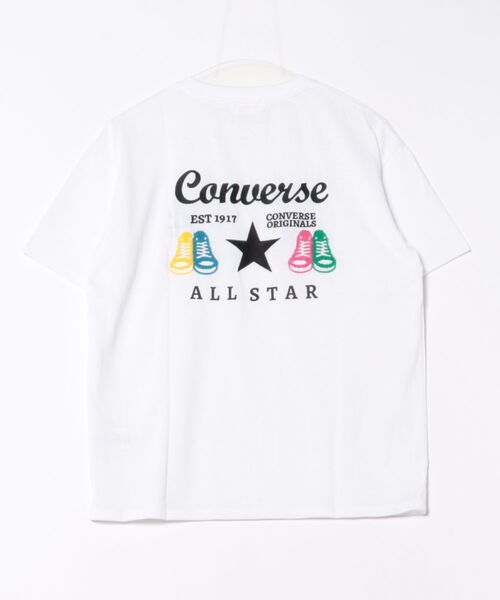 CONVERSE(コンバース)の「【CONVERSE/コンバース】シューズサガラ刺繍 Tシャツ(Tシャツ/カットソー・レディース・ブラック/ホワイト/ネイビー/パープル・LARGE/MEDIUM)」の7枚目の写真