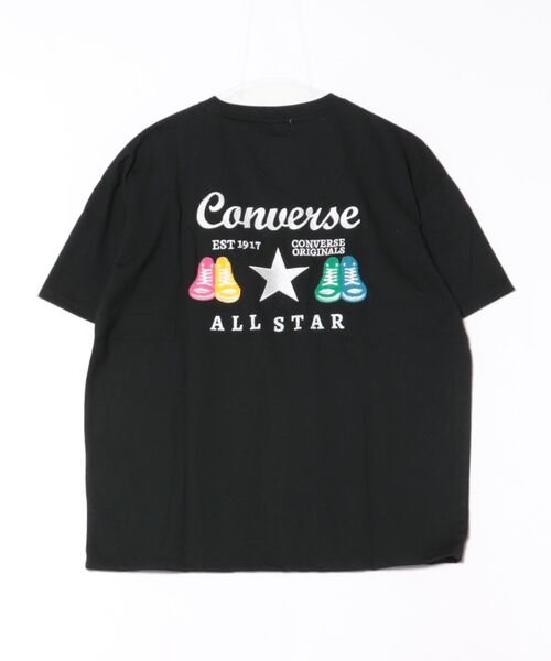 CONVERSE(コンバース)の「【CONVERSE/コンバース】シューズサガラ刺繍 Tシャツ(Tシャツ/カットソー・レディース・ブラック/ホワイト/ネイビー/パープル・LARGE/MEDIUM)」の6枚目の写真