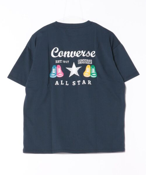 CONVERSE(コンバース)の「【CONVERSE/コンバース】シューズサガラ刺繍 Tシャツ(Tシャツ/カットソー・レディース・ブラック/ホワイト/ネイビー/パープル・LARGE/MEDIUM)」の5枚目の写真