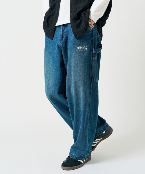 THRASHER(スラッシャー)の「【THRASHER】デニム&カツラギ ペインターパンツ 017410(その他パンツ・メンズ・ベージュ/ブルー系その他/ブラック/ブルー系その他2/グレー/オフホワイト・L/LL/M/S)」の5枚目の写真