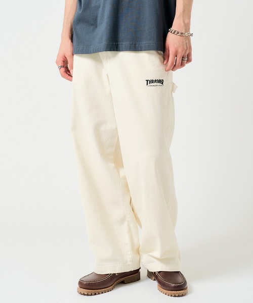 THRASHER(スラッシャー)の「【THRASHER】デニム&カツラギ ペインターパンツ 017410(その他パンツ・メンズ・ベージュ/ブルー系その他/ブラック/ブルー系その他2/グレー/オフホワイト・L/LL/M/S)」の2枚目の写真
