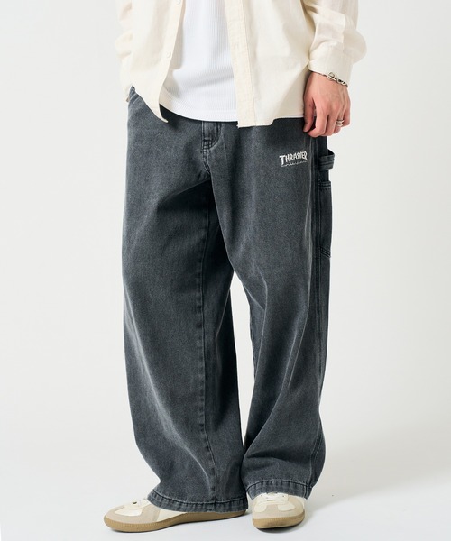 THRASHER(スラッシャー)の「【THRASHER】デニム&カツラギ ペインターパンツ 017410(その他パンツ・メンズ・ベージュ/ブルー系その他/ブラック/ブルー系その他2/グレー/オフホワイト・L/LL/M/S)」の9枚目の写真